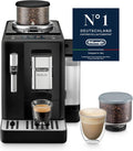 De'Longhi Rivelia EXAM440.35.B, Cafetera superautomática, granos recién molidos, contenedor de granos intercambiable, espumador de leche clásico, 8 recetas, pantalla táctil a color, negro