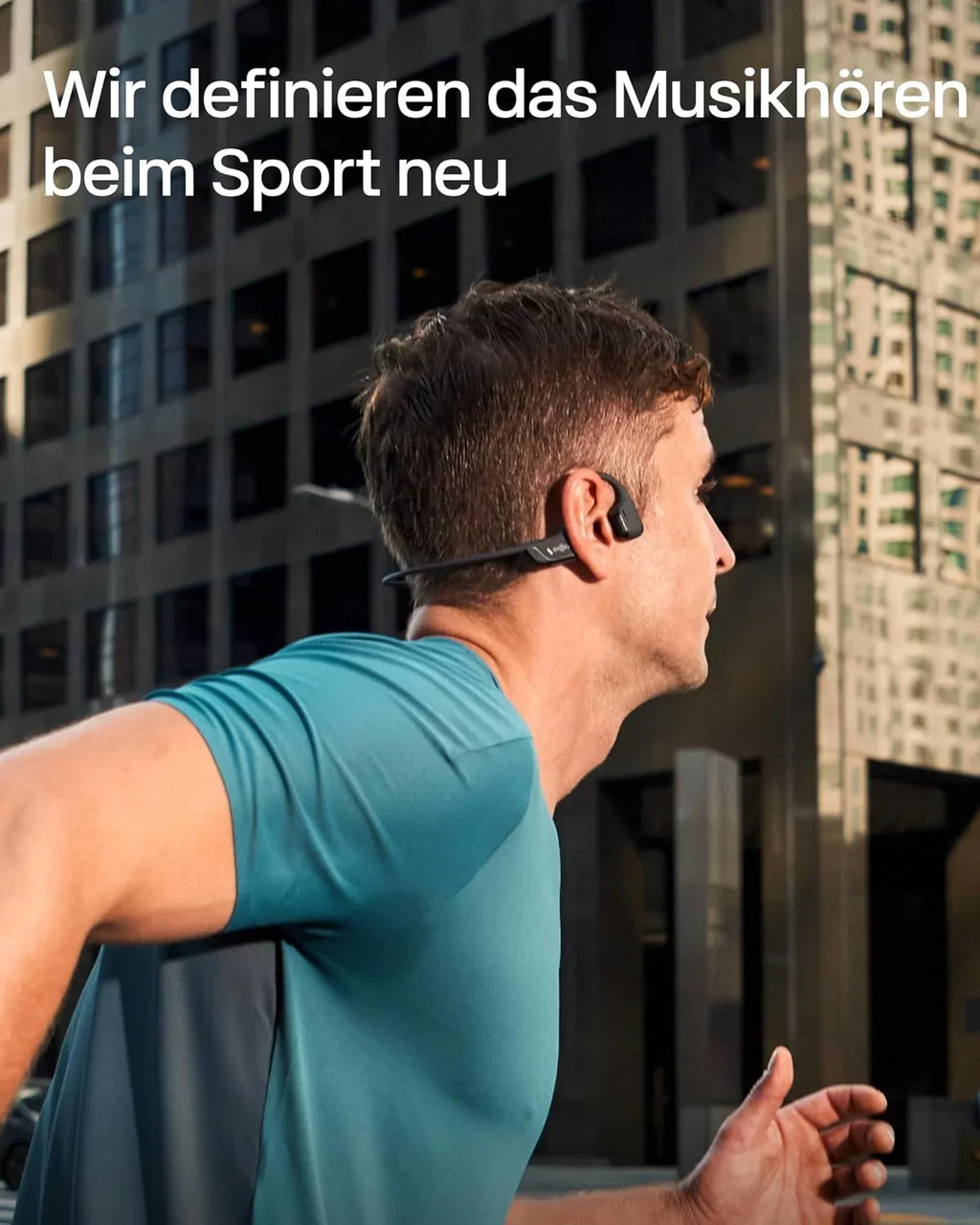 Auriculares de conducción ósea Open-Ear S820 Bluetooth 5.3 deportivos IP55, 12 h de reproducción, carga rápida USB-C, micrófono