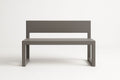 Banco rectangular de polipropileno gris