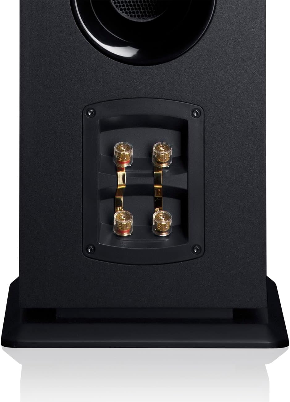 Altavoces estéreo Teufel Ultima 40: par de altavoces de columna HiFi de gama alta, tweeter con corrector de fase, sistema de 3 vías, bass-reflex de doble tubo, música, sonido de cine, juegos - negro