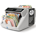 Contadora de billetes Safescan 2465 S, recuento de valor, 7 métodos de detección de autenticidad, cuenta billetes clasificados de todas las divisas.