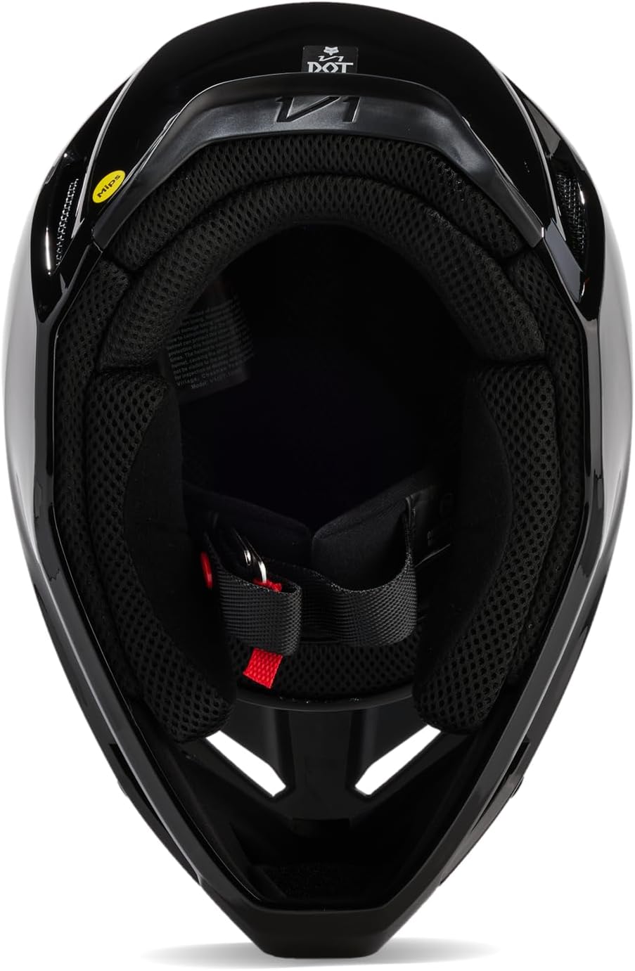 Casco Fox Racing V1 Solid Motocross MIPS Seguridad Confort Ajuste Regulable Ventilación Óptima Forro Extraíble y Lavable Protección contra Impactos Negro, Talla: M