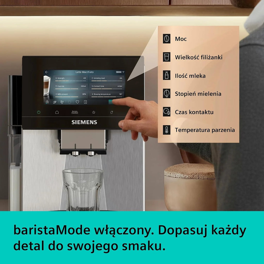 Siemens EQ900 plus iAroma Ekspres ciśnieniowy, TQ923EZ3, stal nierdzewna