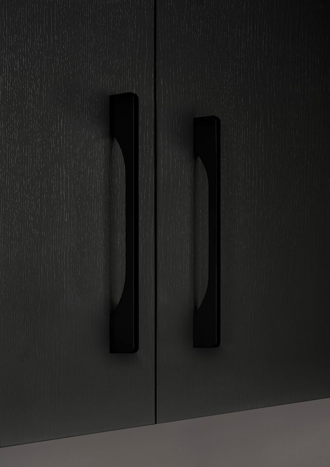 Cocina en L Turin 220 x 211 x 60 cm, negro - Sin electrodomésticos - Cocina moderna y espaciosa con aspecto de roble artesano y gran capacidad de almacenamiento