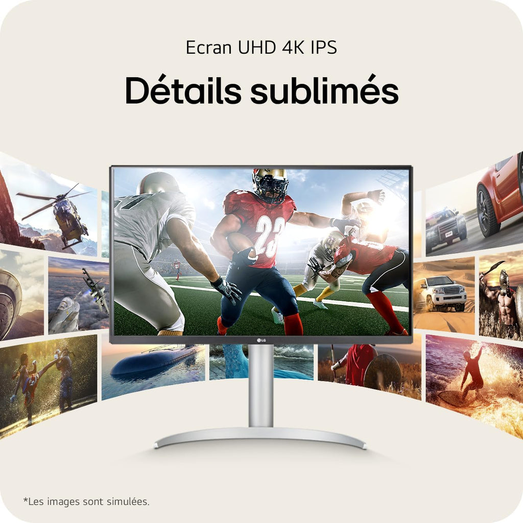 Monitor PC LG Ultrafine™ 27UP850K-W 4K de 27" - Panel IPS con resolución UHD (3840 x 2160), 5ms GtG 60Hz, DisplayHDR™ 400, DCI-P3 95% (CIE1976), modo lectura, inclinable y ajustable en altura