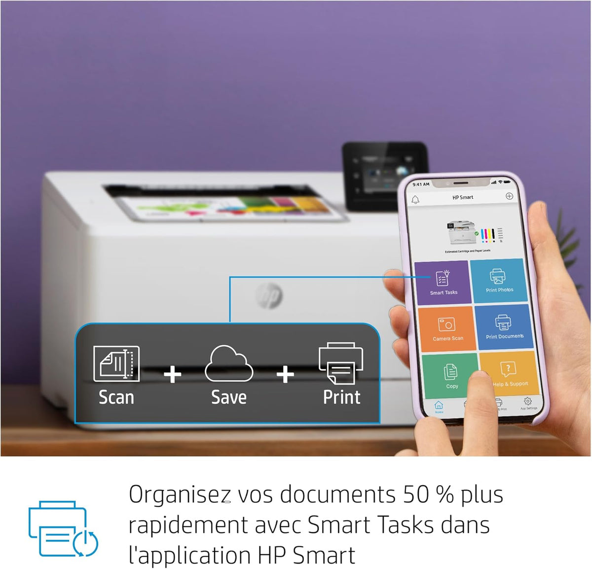 Impresora multifunción láser a color HP Color LaserJet Pro MFP 3302fdwg, fax, impresión automática a doble cara, pantalla táctil, Wi-Fi, Ethernet, USB, HP Wolf Pro Security
