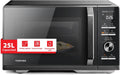 Toshiba 3 w 1 Origin Inverter kuchenka mikrofalowa z grillem, 25 litrów, kuchenka mikrofalowa 900 W, grill 1100 W, szef kuchni derost, kombi, 10 poziomów mocy, 7 automatycznych menu, kolor czarny/MW3
