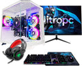 NitroPC - Pack Bronze Plus | PC Gaming Completo (AMD Ryzen 5 5655G 6/12 4,6 GHz, RX Vega 7, RAM 16 GB, M.2 1 TB, Windows 11 Pro, RGB | WiFi, monitor 24", teclado, ratón, auriculares) PC de sobremesa (Blanco)