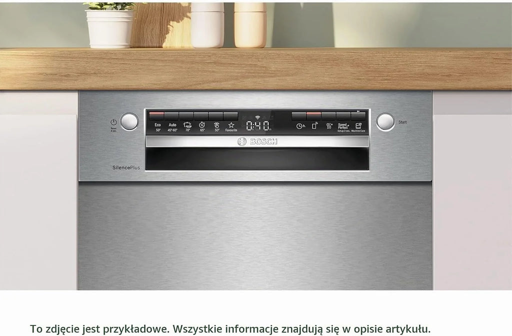 Bosch SPU4HMS10E, seria 4, inteligentna zmywarka do naczyń 45 cm, szuflada na sztućce, ekstra suszenie, SpeedPerfect Plus, higieniczne czyszczenie, asystent programowy, górny kosz z regulacją