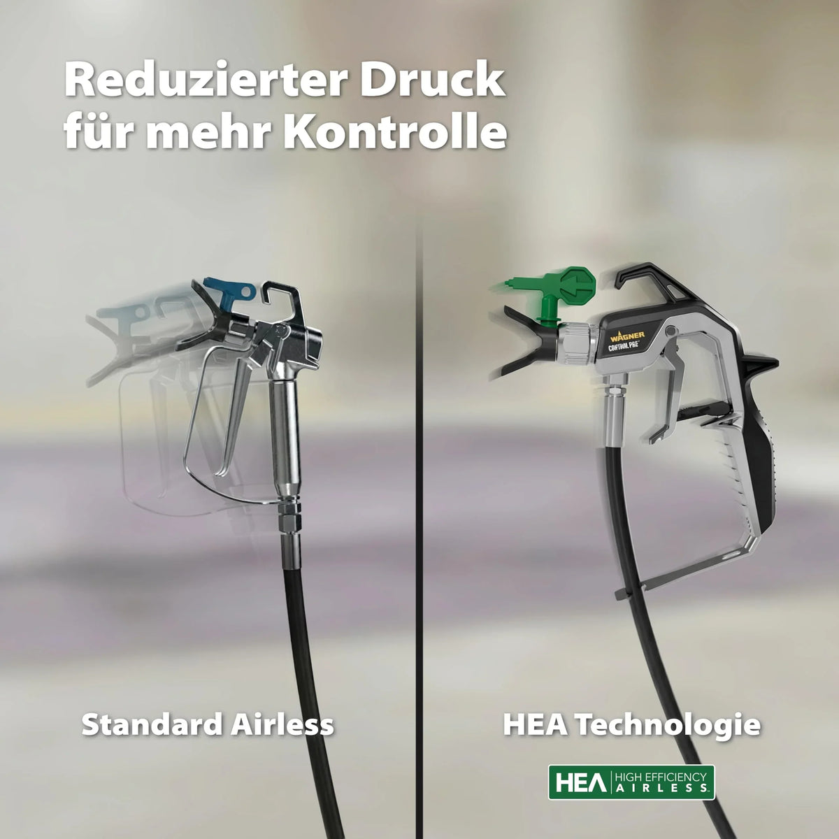 Sistema de pulverización airless Wagner Control Pro 350 R para pintura de pared, látex, barniz y lasur, 15 m² en 2 min, regulador de presión de 110 bar, manguera de 15 m