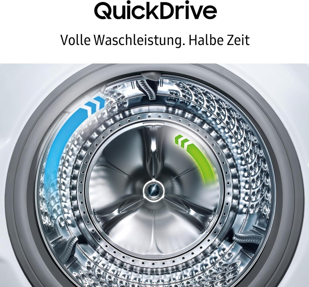 Lavadora Samsung WF90F09C4SU2 Bespoke AI, 9 kg, Clase energética: A (-55%), pantalla táctil de 7 pulgadas, SmartThings Energy Mode, AI Home y AI Wash, Ecobubble, programa de lavado SuperSpeed de 39 min., Dark Steel