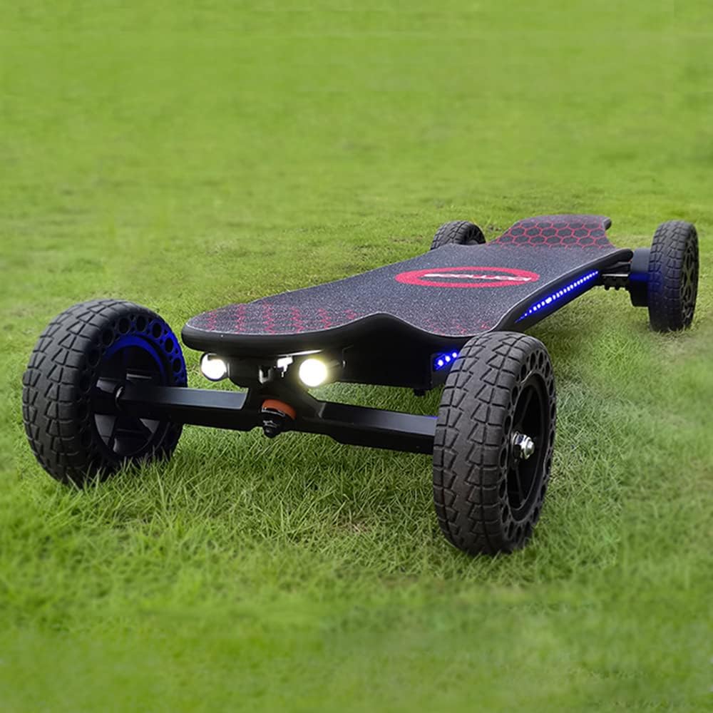 Patineta eléctrica 4000 vatios | 12S3P | 35 mph | 22 millas de autonomía | Ruedas de 6″ | Luces geniales | – Negro