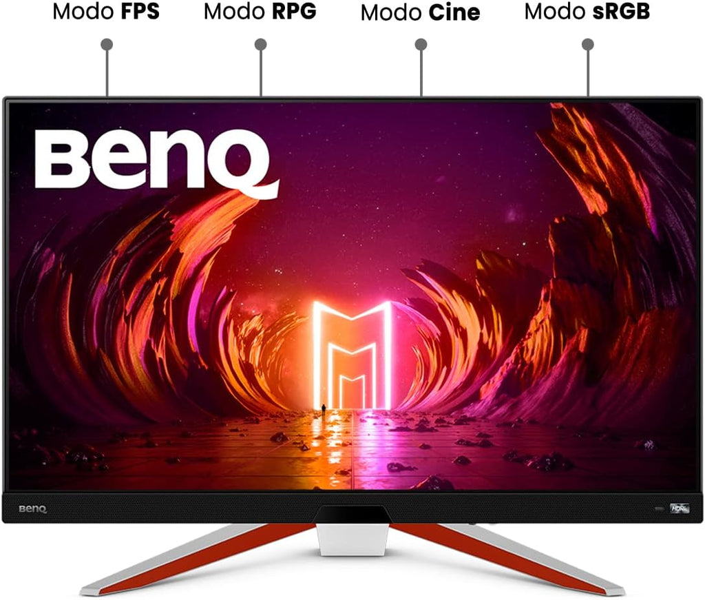 Monitor Gaming BenQ MOBIUZ EX2710U 4K (27 pulgadas, IPS, 144 Hz, 1 ms, HDR 600, HDMI 2.1, ancho de banda completo de 48 Gbps, compatible con VRR para PS5, control remoto)