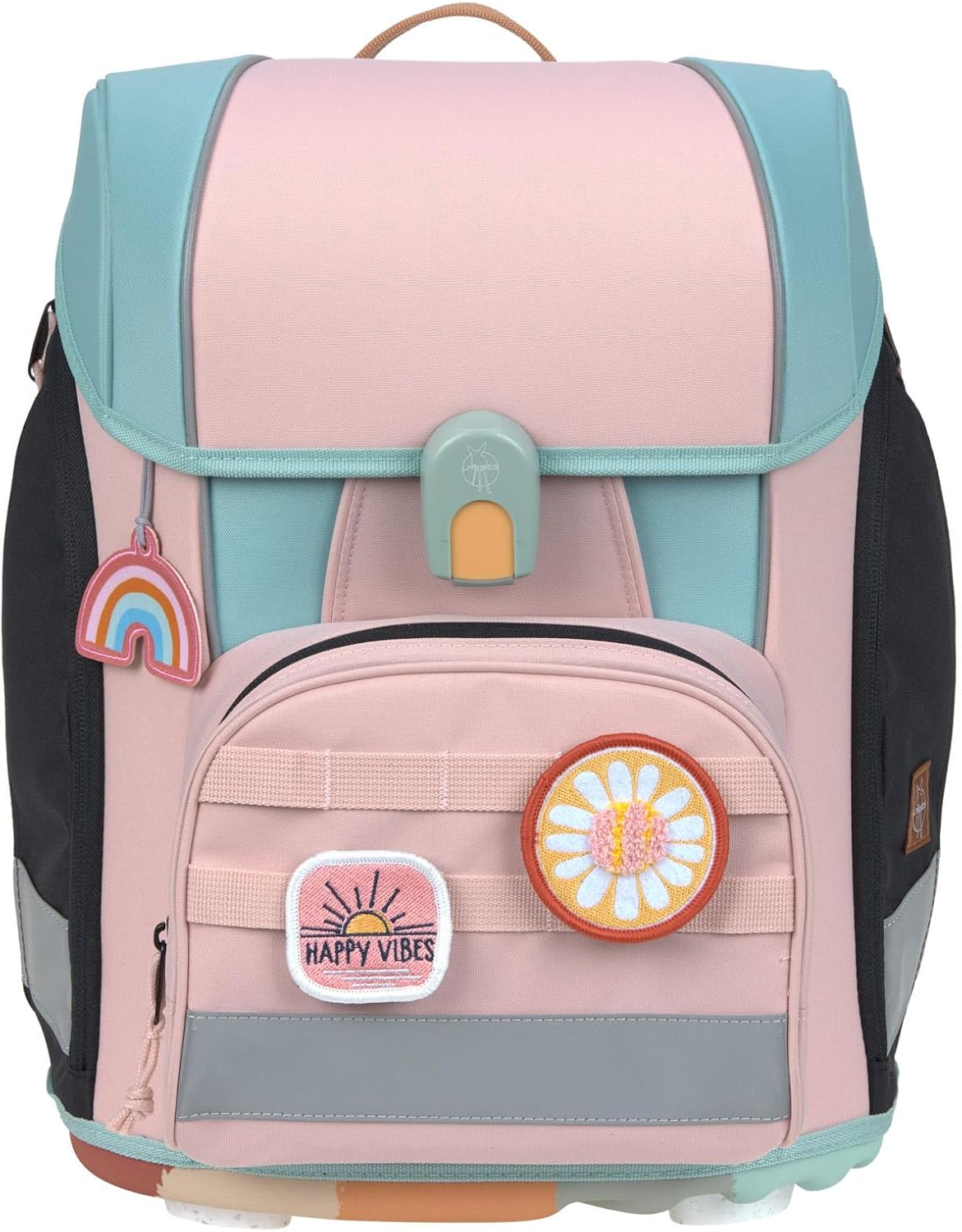 LÄSSIG Set de mochila escolar de 7 piezas para niños/School Set Boxy Unique Negro