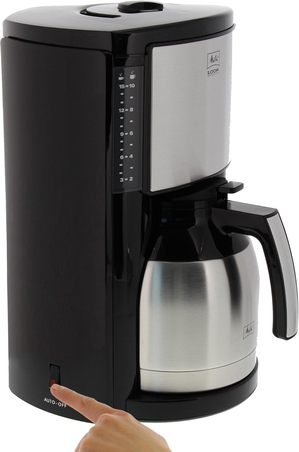 Melitta Look Therm Selection - Cafetera de filtro - con jarra térmica - 10 tazas - Negro (M 661 BK SST)