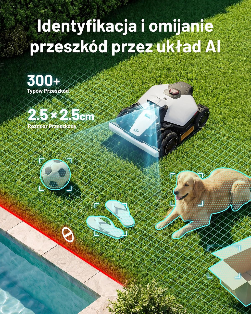 MAMMOTION LUBA Mini 2 AWD 1000 robot koszący bez przewodu, Zalec. 1000 m²