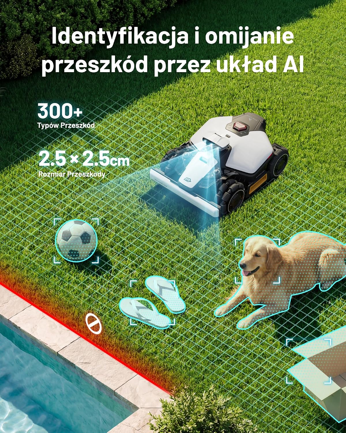 MAMMOTION LUBA Mini 2 AWD 1000 robot koszący bez przewodu, Zalec. 1000 m²
