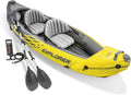 Kayak Intex Explorer K2, set de kayak inflable para 2 personas con remos de aluminio y bomba de aire de alto flujo