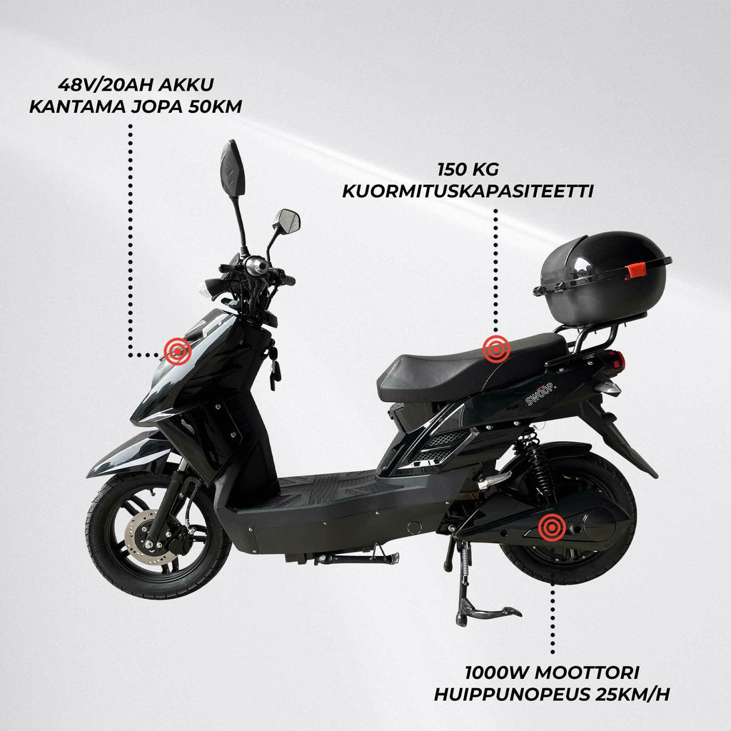 Scooter Eléctrico Elegante Swoop Negro 1000W