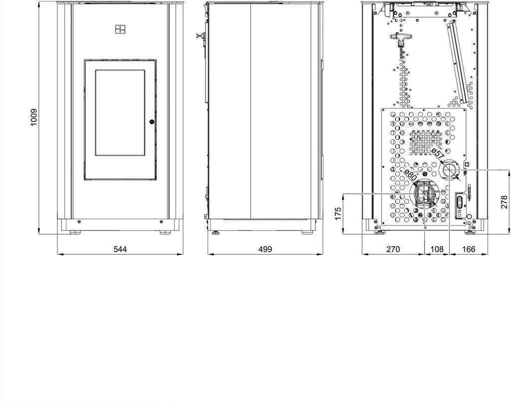 Haas + Sohn 05 419 08 19 Haas+Sohn HSP 6 Pelletto IV Estufa de pellets perl-antracita/blanco/A+