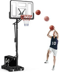 Canasta de baloncesto para exterior, ajustable en altura de 145 a 305 cm, tablero de 110x75 cm, con saco de lastre, soporte LM052