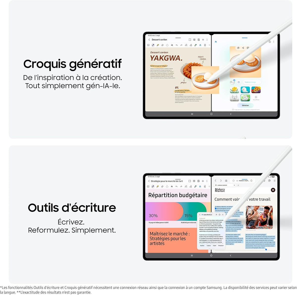 Samsung Galaxy Tab S11 Ultra 14,6'' WiFi 1 To, Tablette Android avec Galaxy AI, Dex, Gris, S Pen et chargeur secteur rapide 25 W inclus, version FR