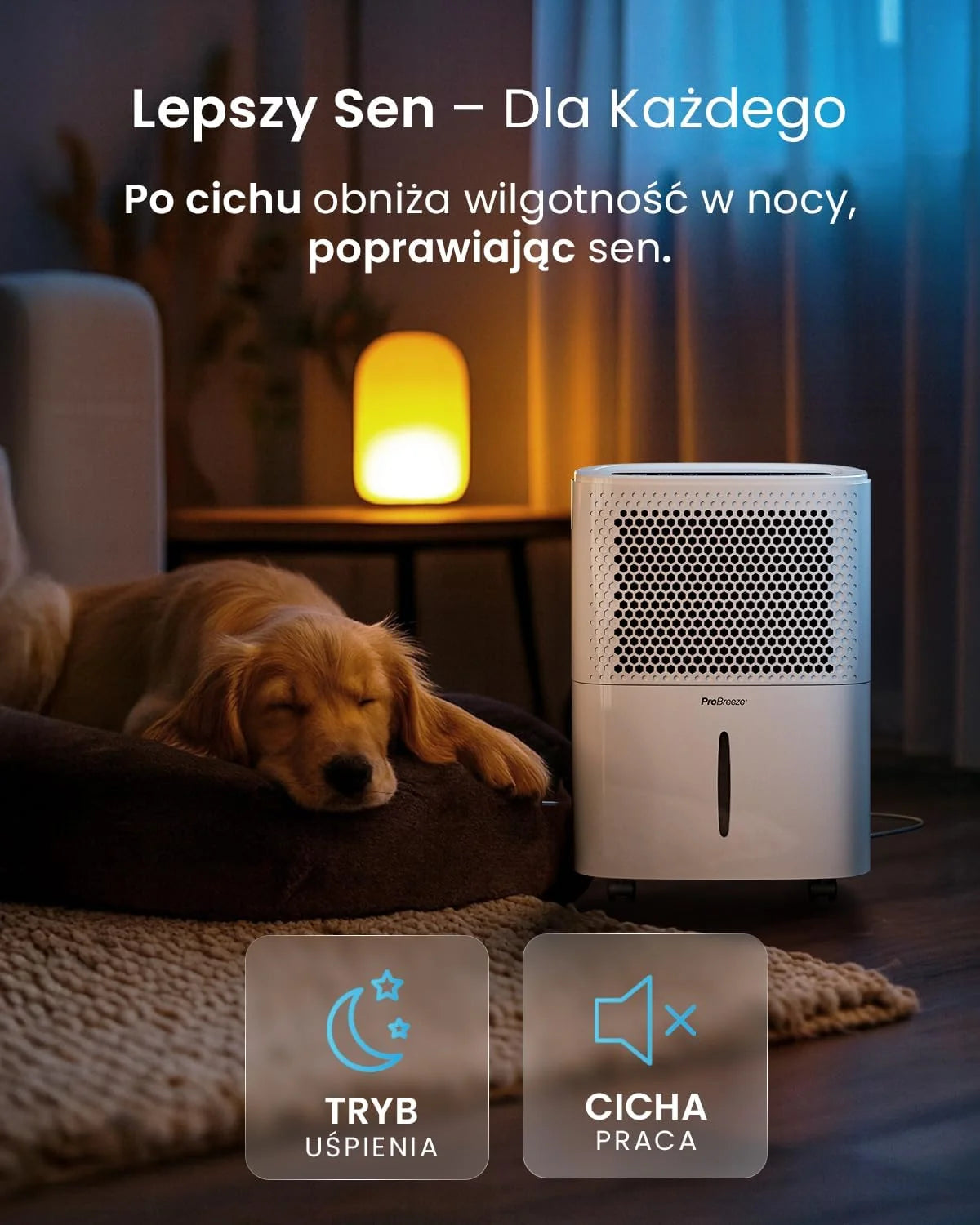 Pro Breeze Osuszacz Powietrza, Elektryczny Pochłaniacz Wilgoci Pleśni Kondensacji, Cichy Odwilżacz do Domu Łazienki Garażu Przyczepy Kempingowej, dla Dzieci Niemowląt, 24h Timer, Duży 1,8l Zbiornik