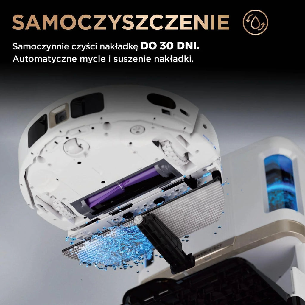 Shark PowerDetect Robot odkurzająco-mopujący 2 w 1, automatyczne opróżnianie, napełnianie i czyszczenie NeverTouch Pro (60 dni), 3D i LiDAR, NeverStuck, WiFi/aplikacja, biały, AV2800ZEEUWH