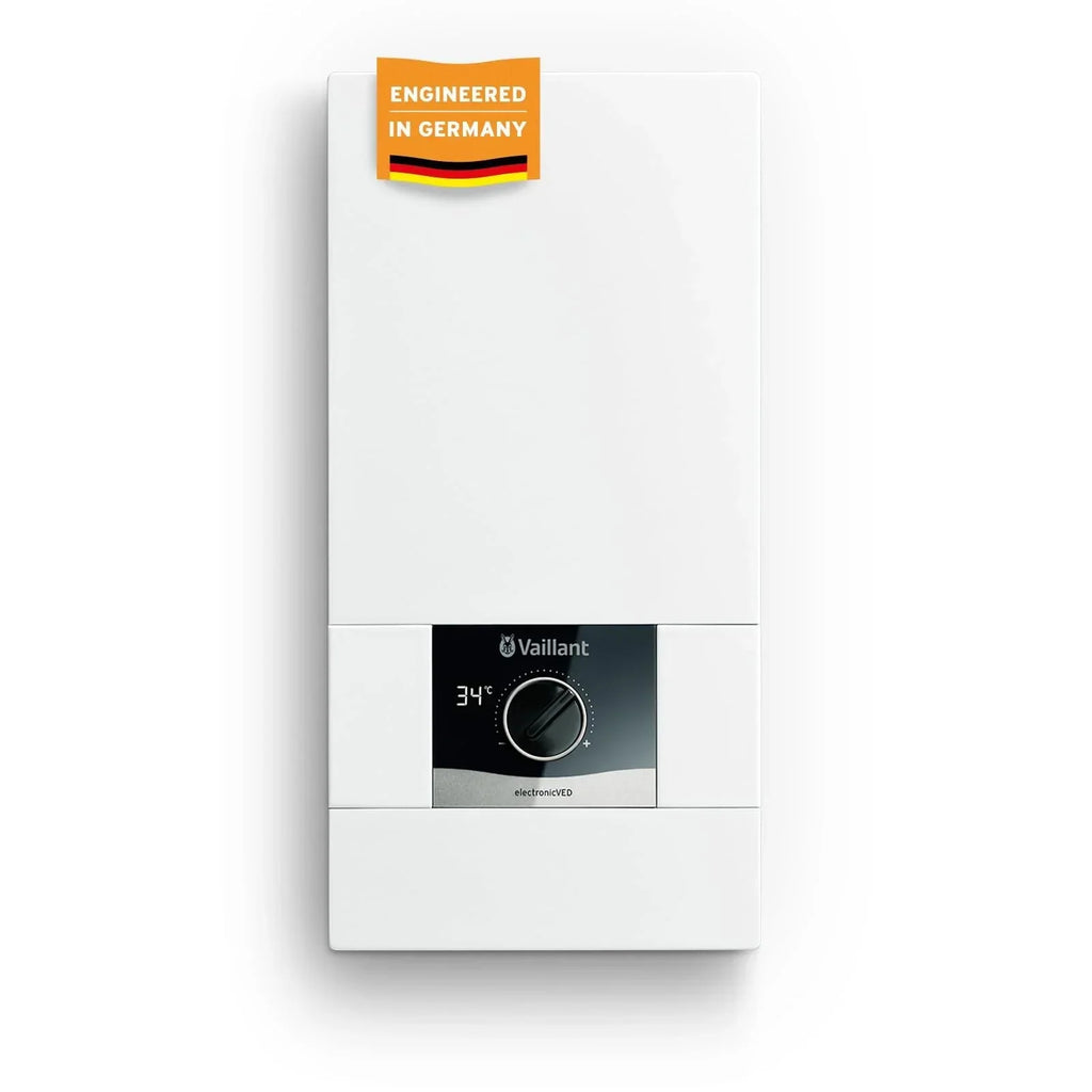 Calentador de paso Vaillant VED E 24/8 resistente a la presión 24kW 400V regulación continua pantalla digital 0010023779 clase energética A