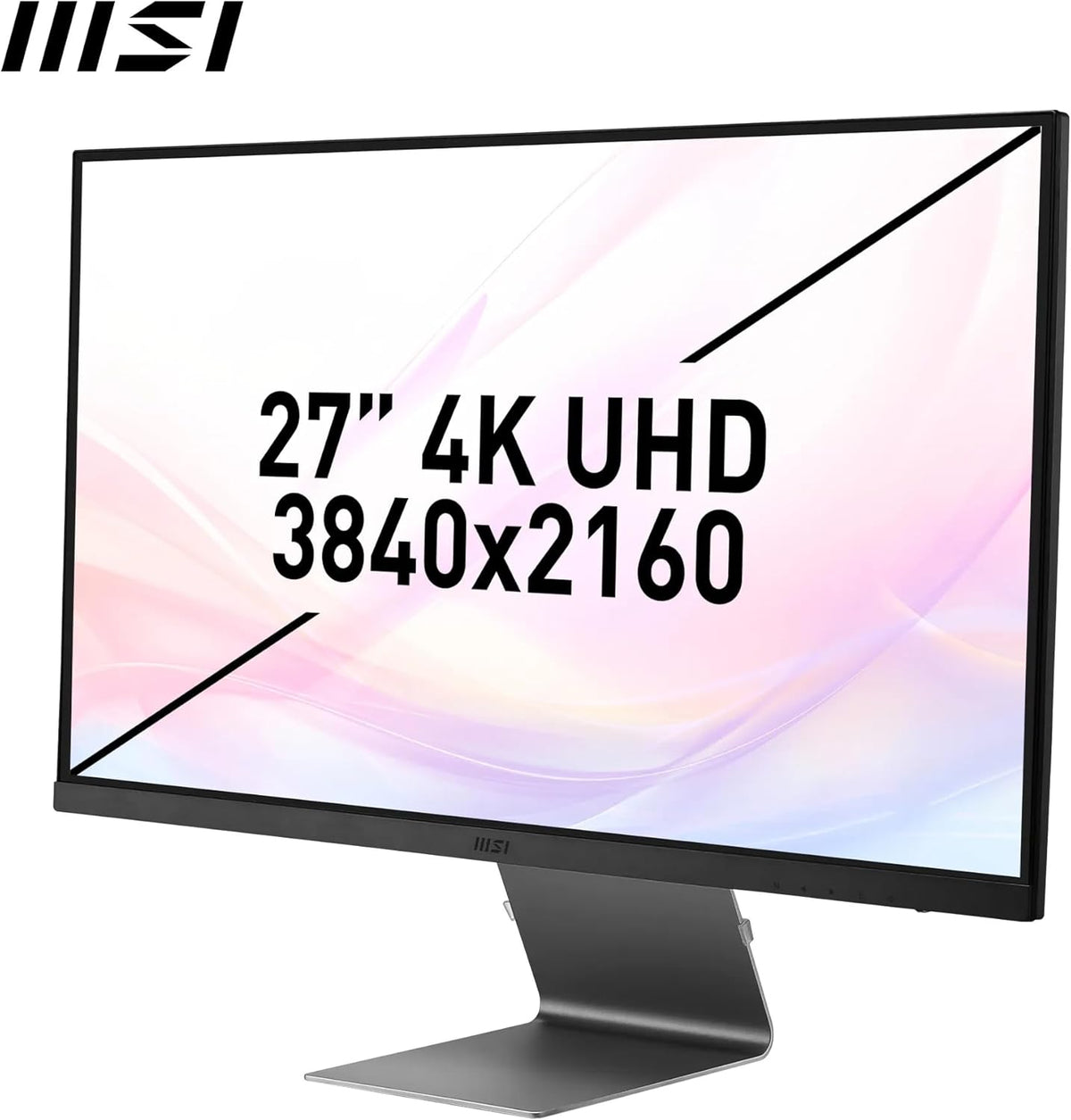 Monitor profesional MSI Modern MD271UL de 27" 4K UHD - Panel IPS, 3840x2160, 60Hz, confort ocular, gama de colores 99% DCI-P3 / 139% sRGB - HDMI 2.0b, DisplayPort 1.2a, USB tipo C