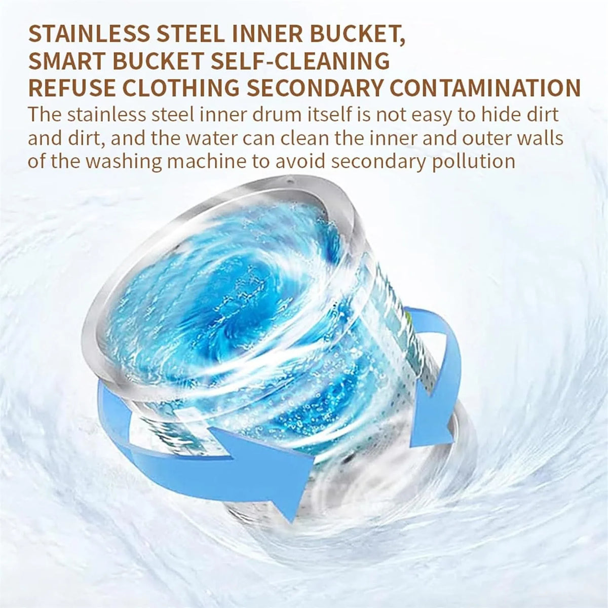Automatyczna mini pralka, montowana na ścianie, pojemność 3 kg, w pełni automatyczna z suszeniem w wysokiej temperaturze w 95°C - idealna do akademików i mieszkań wakacyjnych