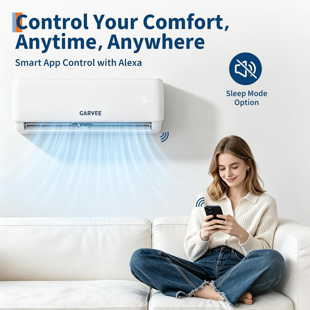 Klimaanlage Split - 12000 BTU (3.5 kW), Inverter Klimagerät mit Heizfunktion,Kühlen A++/Heizen A++, WiFi & App, Kältebringer Split Klimaanlage Wandmontage, bis 100qm, sehr leise,R32, Montagematerial