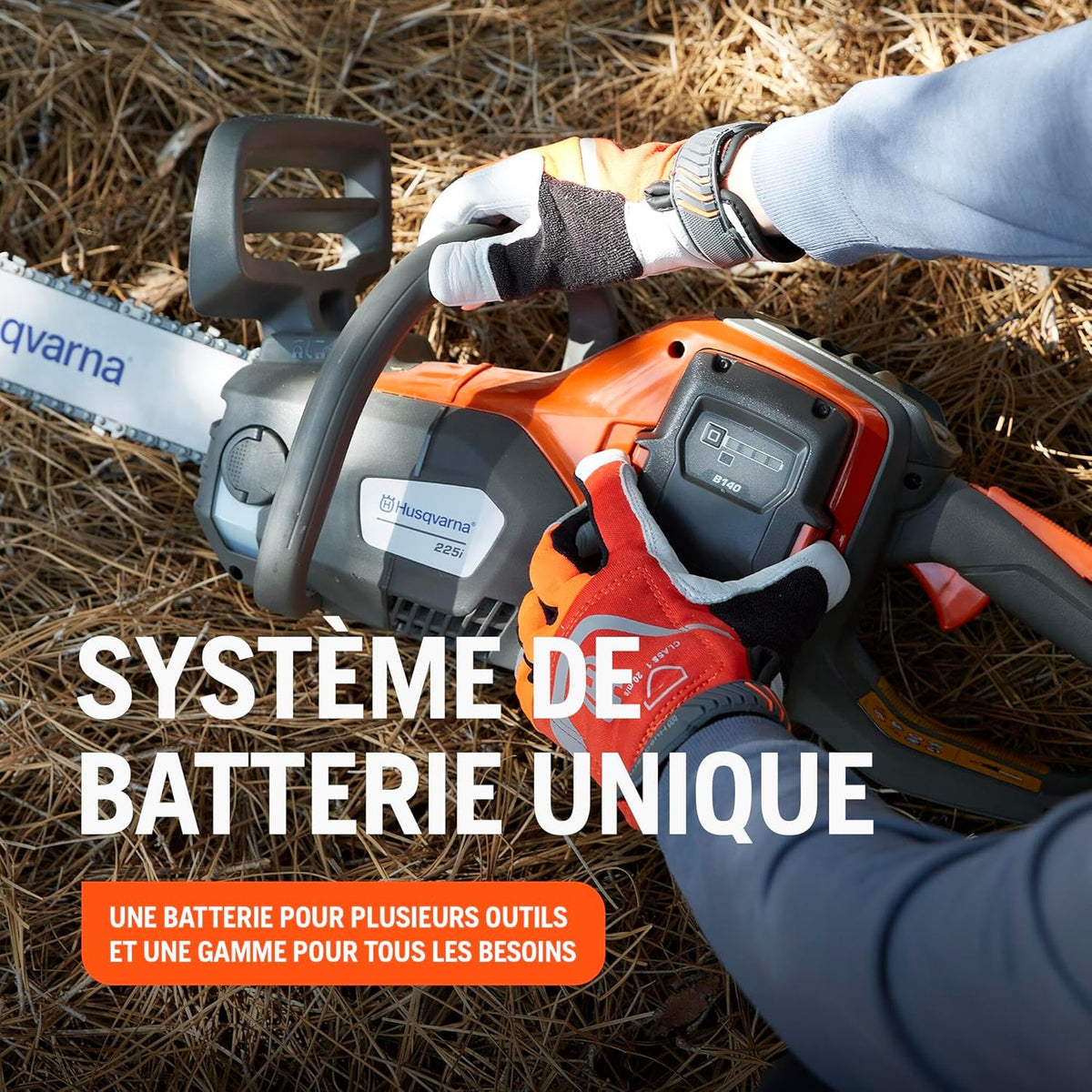 Husqvarna 225i: Motosierra a batería de 36V con batería y cargador incluidos, ligera, silenciosa, espada de 30cm, velocidad de cadena de 20m/s. Ideal para poda y mantenimiento del jardín.