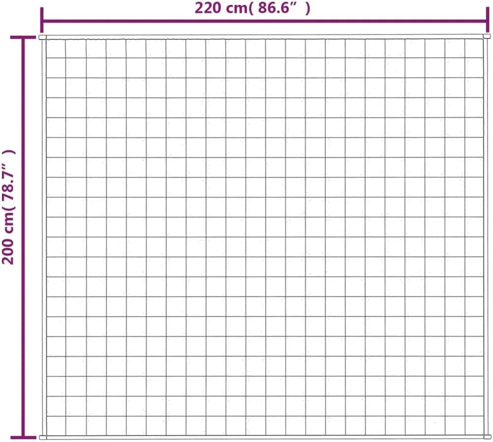 Koc obciążeniowy 200 x 220 cm 13 kg jasnokremowy