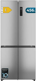 Frigorífico Cecotec 4 Puertas Semi-Integrable Total No Frost Bolero CoolMarket 4D 456 SBI Inox E, Capacidad Extra Máx 456 L, 189 cm de altura y 83 cm de ancho, MetalFlexCooling, Compresor Inverter