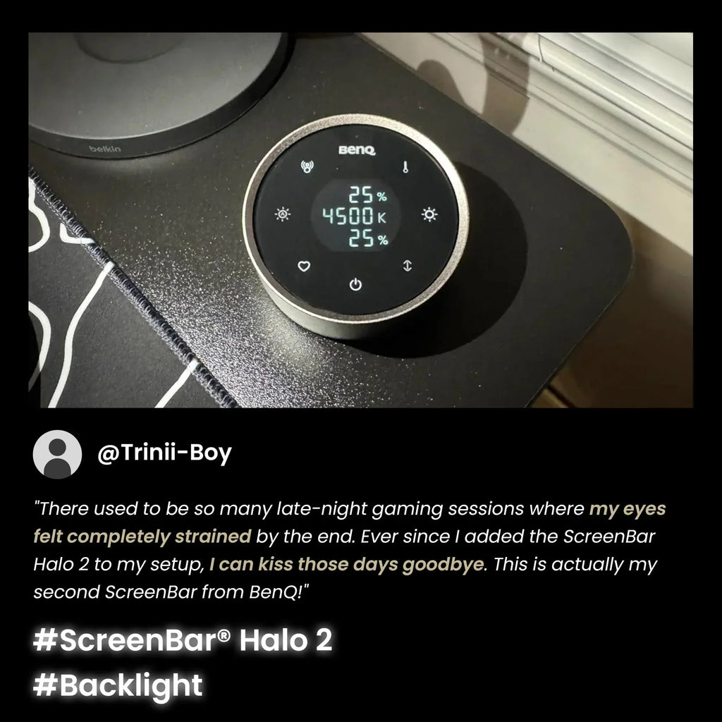 Lámpara de monitor ScreenBar Halo 2 con luz trasera, USB, 5 W, 2700–6500 K, regulable, sensor de movimiento, mando inalámbrico, para monitores de 0,43–6 cm