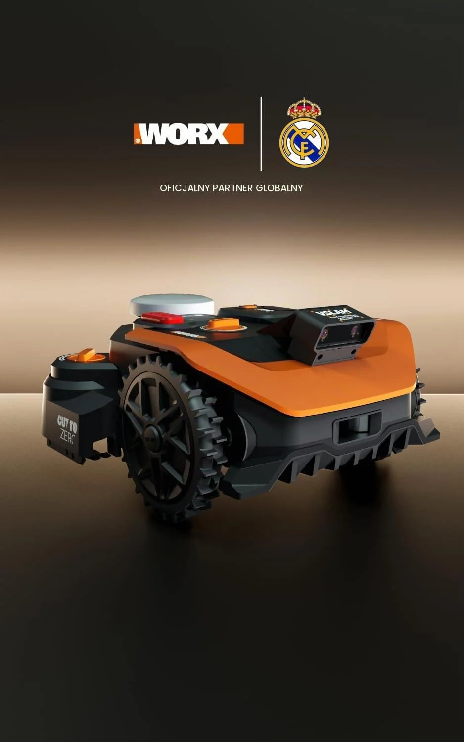 WORX Landroid Vision Cloud WR308E 2WD robot koszący bez kabla ograniczającego do 800 m² (wykrywanie przeszkód AI, nawigacja VSLAM+RTK Cloud, automatyczne mapowanie, aplikacja, Cut-to-zero)