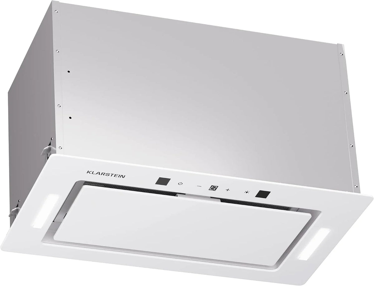 Klarstein Okap kuchenny, Okap wyciągowy/z recyrkulacją, z filtrem, Oświetlenie LED i panel dotykowy, Cichy z przepływem 446 m³/h, Wydajny ze stali nierdzewnej