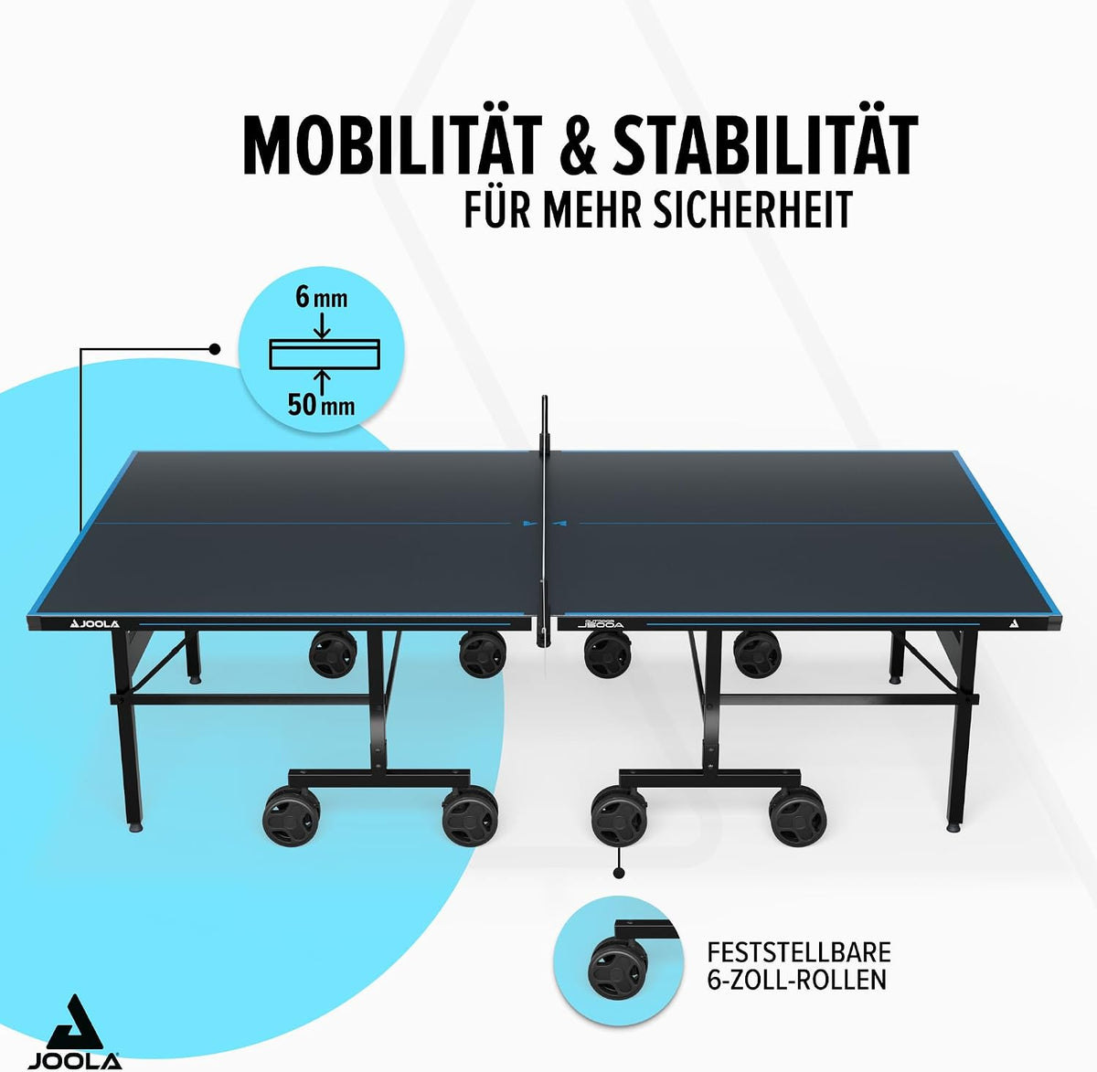 Mesa de ping-pong para exteriores JOOLA: mesa de ping-pong profesional con superficie de compuesto de aluminio, resistente a la intemperie y plegable, incluye red