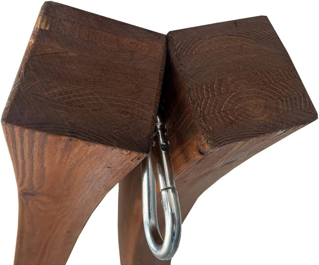 Soporte para silla colgante Lola Mammut de madera de alerce FSC, resistente a la intemperie, independiente, máx. 130 kg, estructura para exteriores e interiores, soporte para hamaca, silla colgante, sillón colgante y cuna con muelles.