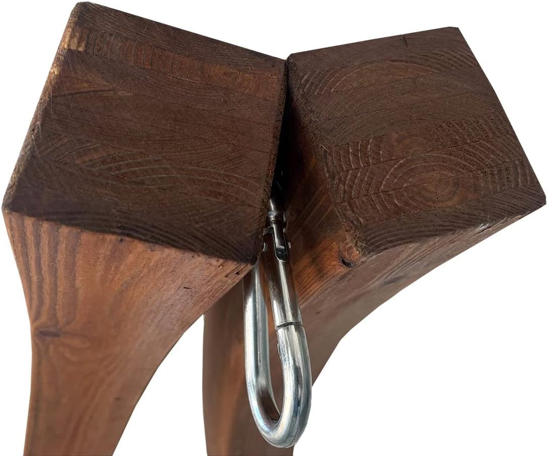 Soporte para silla colgante Lola Mammut de madera de alerce FSC, resistente a la intemperie, independiente, máx. 130 kg, estructura para exteriores e interiores, soporte para hamaca, silla colgante, sillón colgante y cuna con muelles.