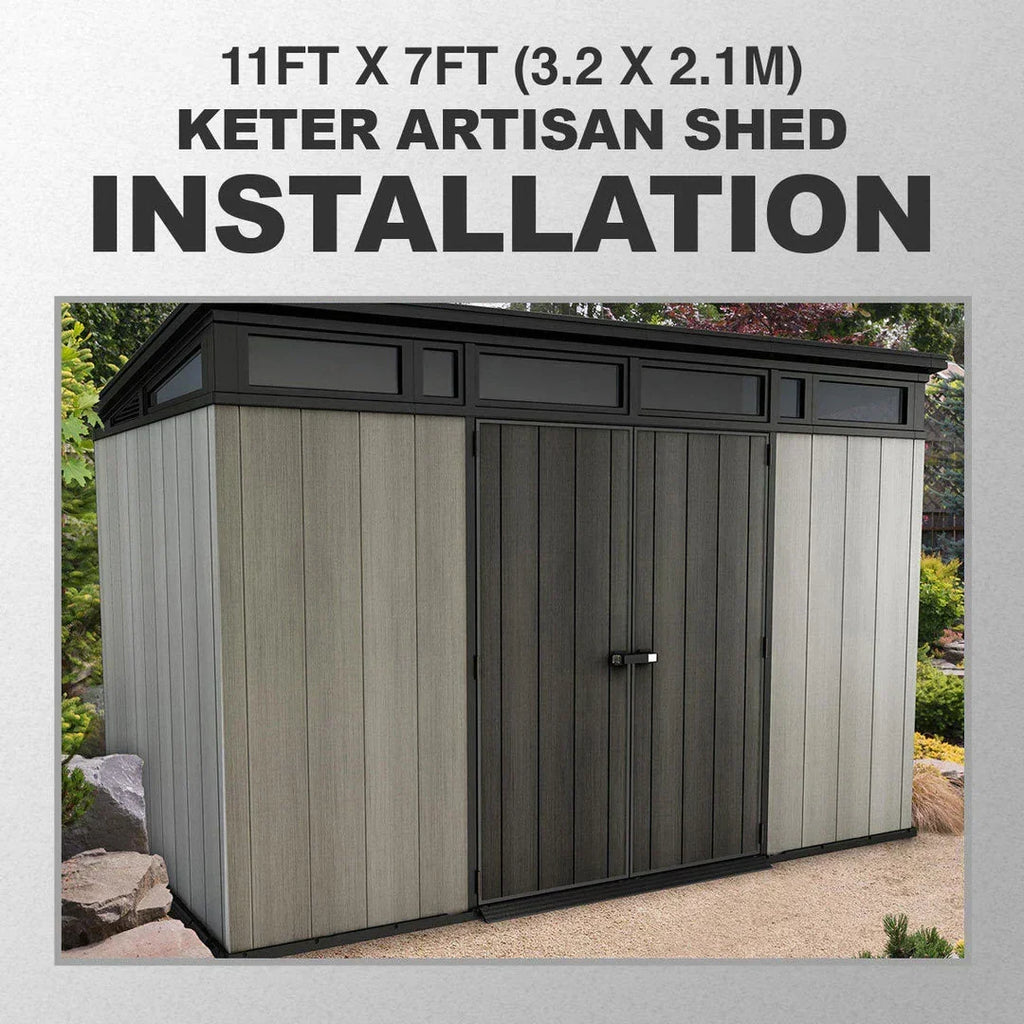 Cobertizo de Jardín Keter Artisan 2026 de 11 x 7 pies (3,4 x 2,1 m) – Solución Elegante y Robusta para Almacenamiento Exterior