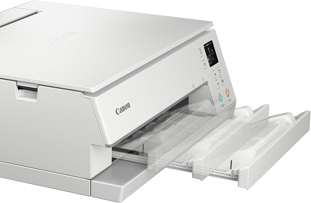 Impresora multifunción de inyección de tinta a color Canon PIXMA TS6350a DIN A4 (impresora fotográfica, escáner, copiadora, OLED, 4.800x1.200 ppp, USB, WLAN, 5 tintas independientes, impresión a doble cara, 2 bandejas de papel), negro