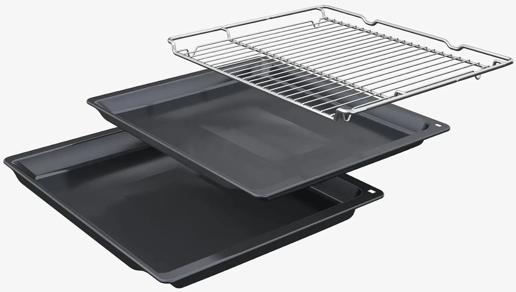 Bosch Hausgeräte HRG7764B1 seria 8 inteligentny piekarnik do zabudowy z funkcją wspomagania pary, 60 x 60 cm, zbiornik na wodę 1 l, wyświetlacz dotykowy TFT Plus; Air Fry; ręczne uderzenie pary;