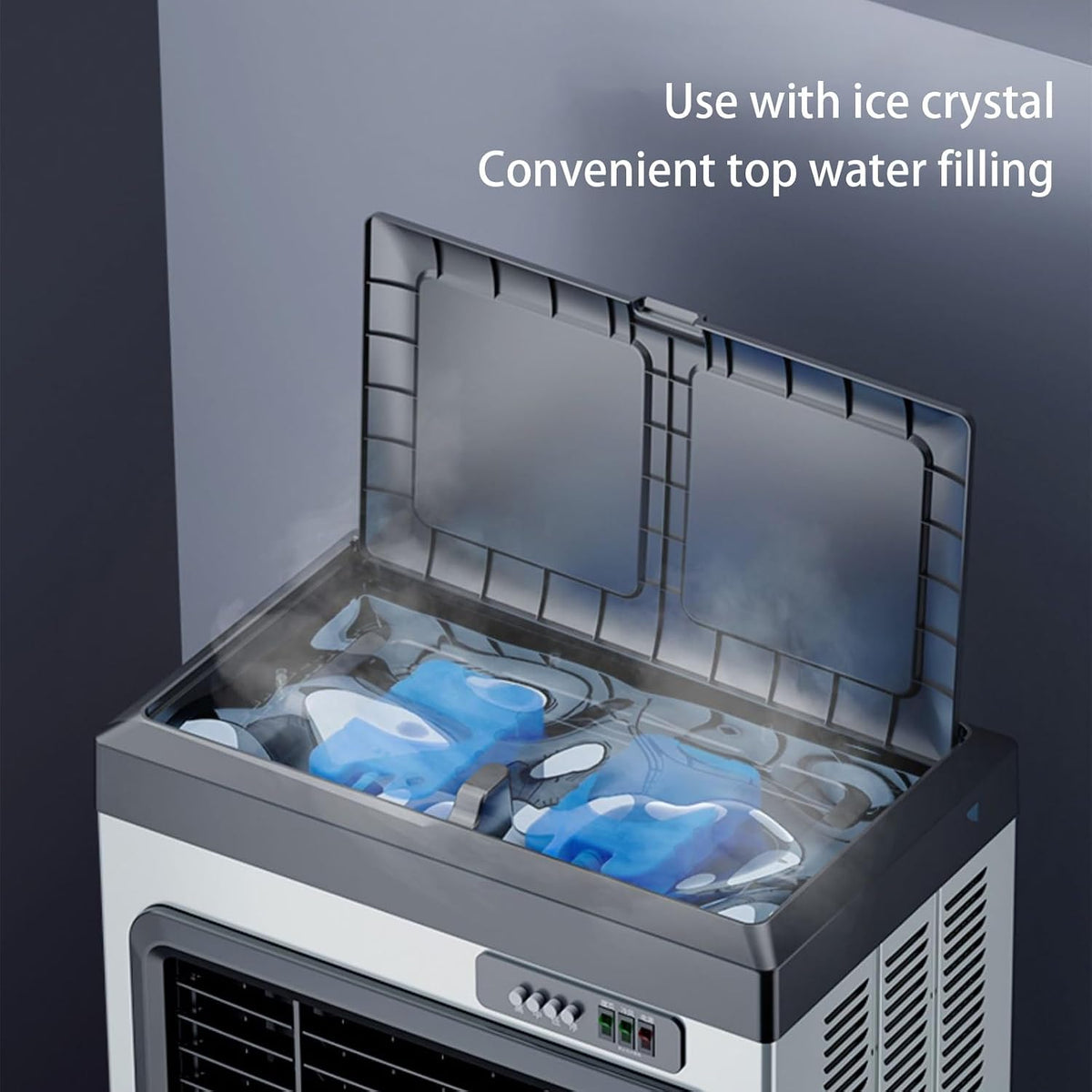 Enfriador evaporativo personal, aire acondicionado portátil real con depósito de 180 litros y 3 velocidades, climatizador evaporativo para habitaciones, oficinas y espacios exteriores (75 * 47 * 150 cm)