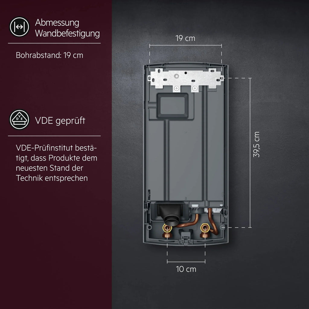 Calentador de paso AEG DDLE Basis 18/21/24 kW conmutable, selección de temperatura continua, 400V VDE, clase de eficiencia energética A, 222390