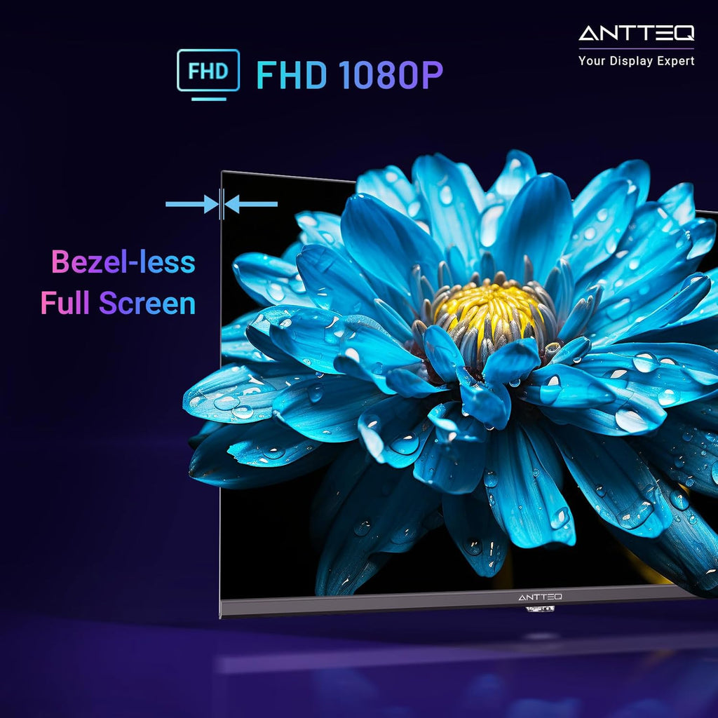 Smart TV Antteq Serie Vita de 32 pulgadas (80 cm) Full HD, televisión con Netflix, Prime Video/Disney+/YouTube/Rakuten/WiFi, compartir a la TV, HDMI