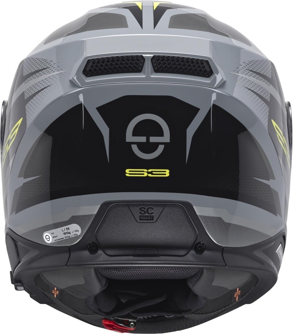 Casco Schuberth S3 Apex, Gris/Amarillo, XL (61)