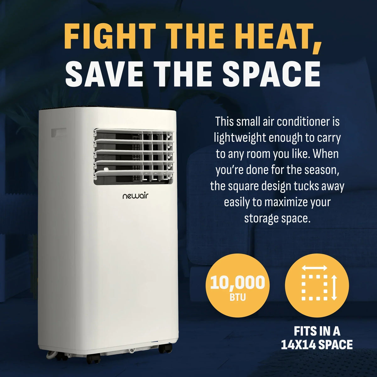 Aire acondicionado portátil compacto Newair® 2025 – 10 000 BTU