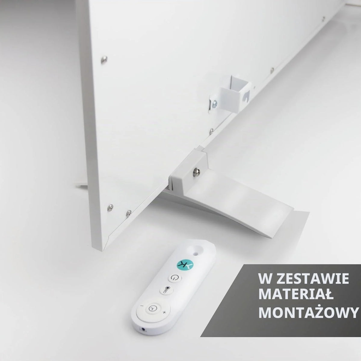 KAISER® Promiennik na podczerwień 720W - panel grzewczy z nóżkami i wyświetlaczem LCD - montaż na ścianie i suficie lub mobilny - energooszczędne ogrzewanie elektryczne z termostatem i pilotem - do